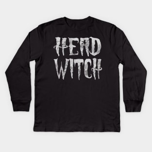 Head Witch Halloween Funny Adult Humor Kids Long Sleeve T-Shirt